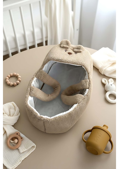 Tavşanlı Peluş Bebek Taşıma Çantası Çok Renkli