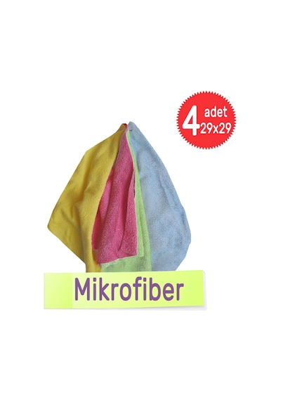 Mikrofiber Bez Oto Cam Araç Yıkama Kurulama Temizleme 4 Adet