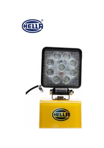 Hella 10V-30V Çalışma Lambası 9 x 3W Power Ledli Kare 106x106 N11.1408