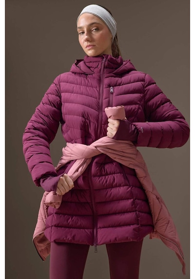 Defacto Defactofit Su İtici Regular Fit Kapüşonlu Şişme Parka Mont C6035ax25wnbr232 Bordo-br232
