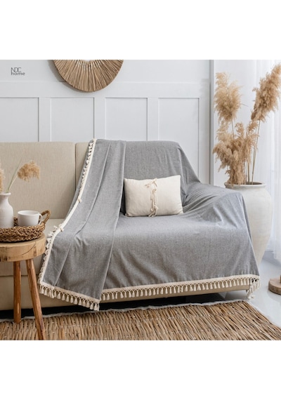 Dnc Home Tekstil Gri Antrasit Keten Koltuk Örtüsü 170 X 220 Antrasit - Gri