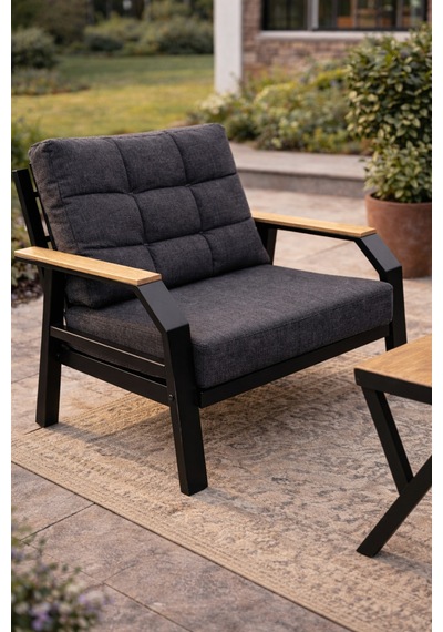 Ard & Garden Kavacık 2+1+1 Masalı Gri Bahçe Oturma Takımı Balkon, Teras, Veranda, Minderli Metal Koltuk Takımı Antrasit Ard & Garden Kavacık 2+1+1 Masalı Gri Bahçe Oturma Takımı Balkon, Teras, Veranda, Minderli Metal Koltuk Takımı Antrasit