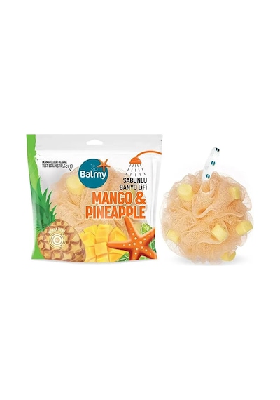 4 Adet Balmy Sabunlu Banyo Lifi Mango Ananas Çok Renkli