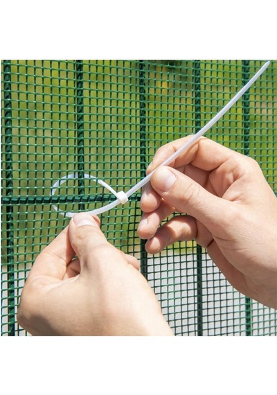 Plastik Beyaz Örgü Tel 3 1m