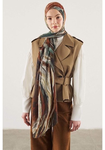 Defacto Fresh Scarfs X Defacto Ocean Batik Keten Karışımlı Şal I1749ax26smkr1 Çok Renkli-kr1