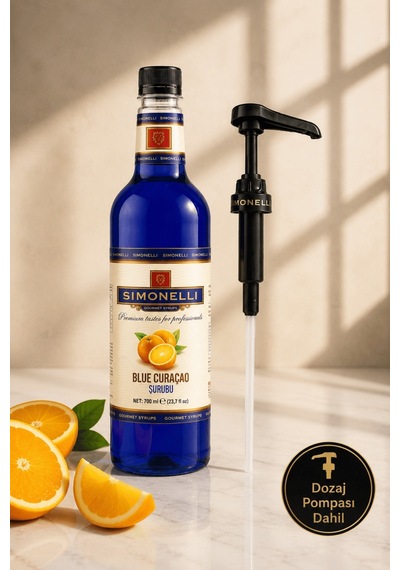 Simonelli Turunç Aromalı Kahve ve Kokteyl Şurubu 700 ML + Pompa