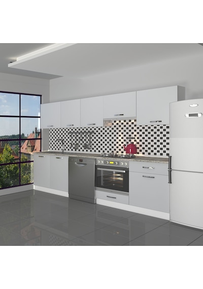 Decoraktiv Elite 280 Ankastre Fırın Modüllü Mdf Hazır Mutfak Dolabı - Tezgah Dahil - Buz Gri Açık Gri Decoraktiv Elite 280 Ankastre Fırın Modüllü Mdf Hazır Mutfak Dolabı - Tezgah Dahil - Buz Gri Açık Gri