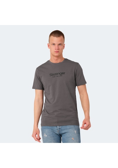 Slazenger VOITTO Erkek  Koyu Gri Tişört