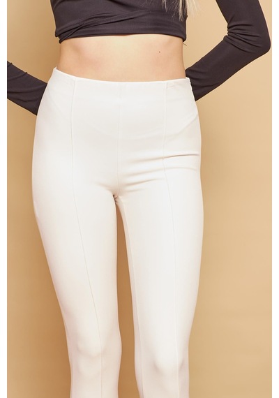 JUMENT Power Strech Likralı Dar Kesim Yüksek Bel Beli Lastikli Bilek Boy Kumaş Pantolon -krem JUMENT Power Strech Likralı Dar Kesim Yüksek Bel Beli Lastikli Bilek Boy Kumaş Pantolon -krem