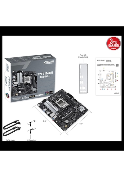 Asus Prıme B650m-r 7200mhz Oc Ddr5 Soket Am5 M.2 Hdmı Matx Anakart