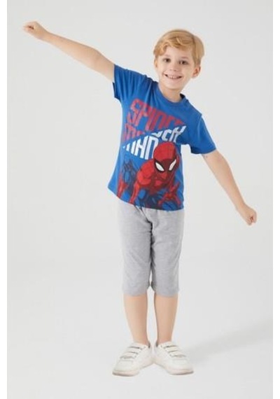 Spiderman Spıder-Man Erkek Çocuk Kapri Takım-Cobalt Mavi