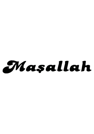Maşallah Yazılı Oto Sticker Siyah 13x2cm Renk