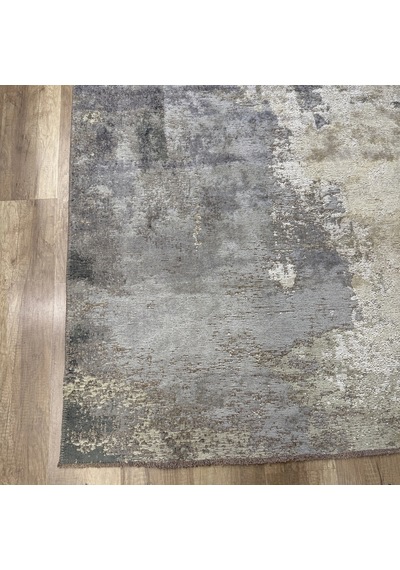 Hoom Rugs Arkaik Plz 07 K.antrasit Etnik Renkli Vintage Makine Halısı Çok Renkli