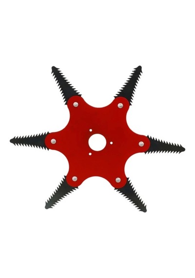 One Tools Benzinli Tırpann Metal Çim Çayır Biçme Kesme Aparatı 6 Kollu Testere Dişli Bıçkı Ahtapot