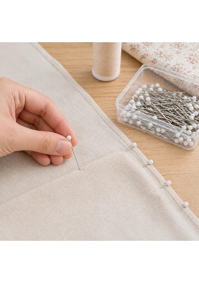 Orret Home 100 Adet Toplu İğne Başörtü İğnesi 3 Cm Düz Başlı Dikiş İğnesi Terzilik Kumaş Sabitleme İğnes