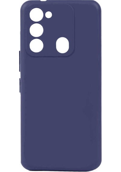 Noktaks - Tecno Uyumlu Tecno Spark 8c - Kılıf Mat Soft Esnek Biye Silikon - Lacivert