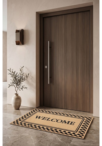 Villadia Home Textile Kapı Önü Paspası Kaymaz Taban Dekoratif Paspas Ev Giriş Antre İç Ve Dış Mekan Paspası 45x70 Cm 20ypycoco