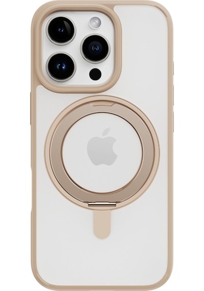 Rock Apple Uyumlu iPhone 16 Pro Max Soft Rotating Magsafe Stantlı Kılıf Altın