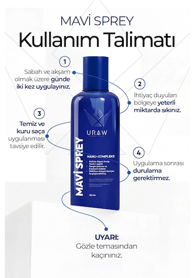 Mavi Sprey & Root Activator Saç Çıkarma Ve Saç Kalınlaştırma Tam Bakım Seti
