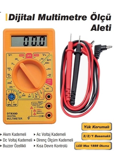 Real Özs Dijital Multimetre Ölçü Aleti Ozs-8664