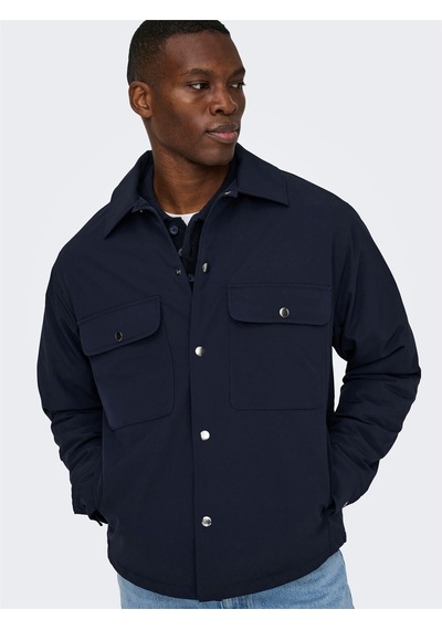 Only & Sons Onsdavıd Lıfe Padded Overshırt Otw Erkek Mavi Ceket - 22036739