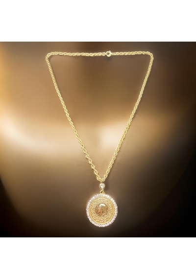 Saray Serisi: 60 Cm Zincir Antialerjik Parlak Gold Madalyon Bijuteri Kolye - Klasik Ve Şık-9088237157941 Gold