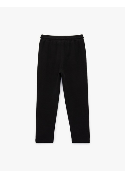 Koton Beli Lastikli Pamuklu Basic Eşofman Altı Siyah 6skb40115tk Siyah