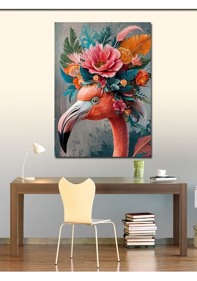 Kanvas Tablo Peri Kızı Ve Çiçekler 50cmx70cm