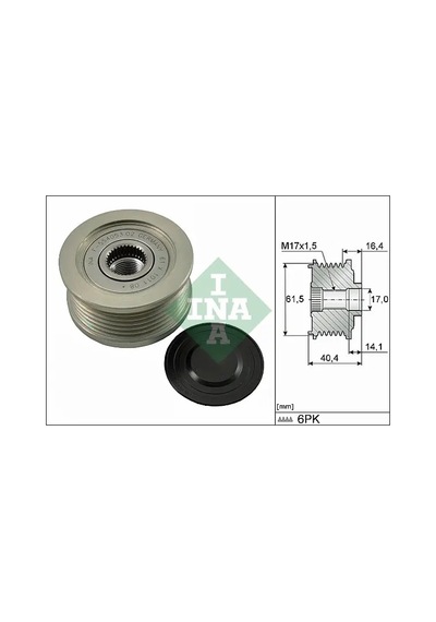 Alternatör Kasnağı - Fiat Doblo, Grande Punto, Punto, Bravo, Stilo, Croma, Sedici, Multipla, Strada, Brava, Palio, Siena, 159, 156, Gt, 166, 145 - 35059564