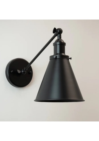 Riolight Vintage1,rustik,retro Çift Mafsallı Siyah Hareketli Başl Siyah