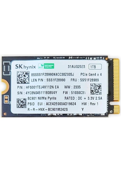 Sk Hynix Hfs001tej4x112n 1tb 4500/3500mb/s M.2 2242 Pcıe 4.0 Nvme Ssd
