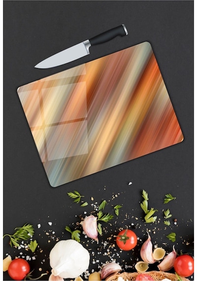 Turuncu Cam Kesme Tahtası 25 X 35 Cm-9051973902403kcbmtfk