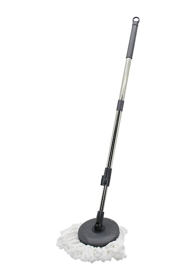 Eco 360 Derece Otomatik Mikrofiber Mop Yedek Seti Sap + Mop Açık Gri