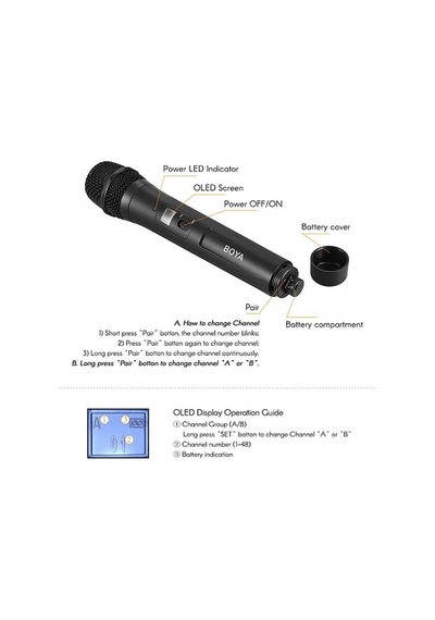 Boya By Wm8 Pro Kit 3 Kablosuz El Mikrofonu Seti
