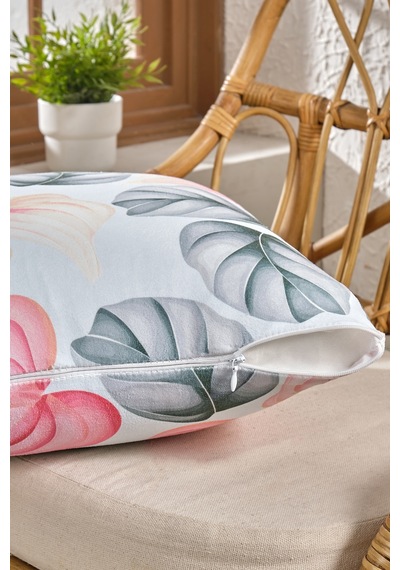 Soft Kadife Baskılı 43 X 43 Cm Kırlent Kılıfı Yaprak