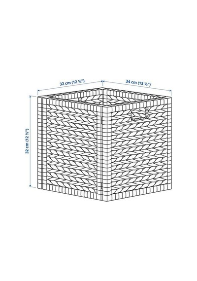 Labbsal Doğal Sepet, Su Sümbülü 32x34x32 Cm Rattan Düzenleme Sepet-kutu El Örgüsü