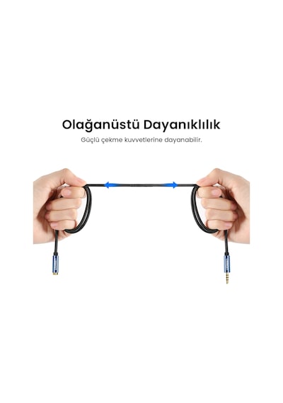 Ugreen 3.5 Mm Jack Ses Aux Örgülü Uzatma Kablosu 1 Metre, 40673