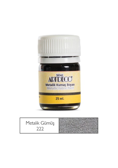 Artdeco Metalik Kumaş Boyası 222 Gümüş