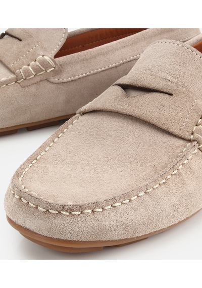 Hotiç Erkek Süet Deri Bej Comfort Günlük Loafer