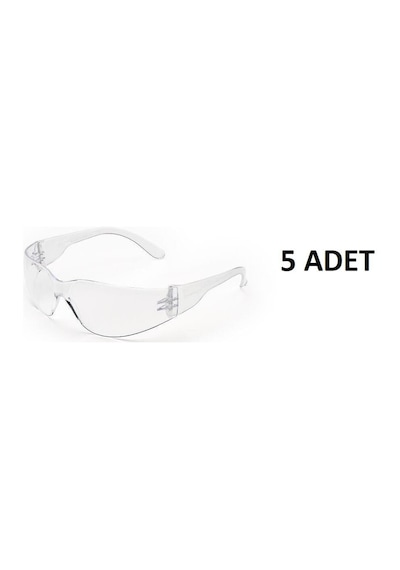 Univet 568.01.00.00 2c-1.2 U 1 Ft Ce Şeffaf İş Gözlüğü 5 ADET