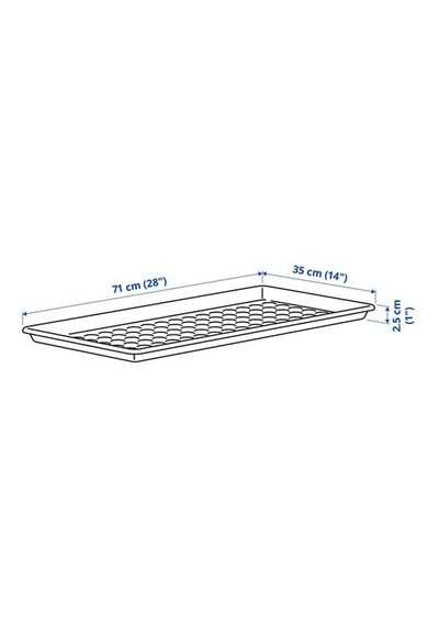 Ikea Baggmuck Ayakkabı Tepsisi, Kırmızı, 71x35 Cm
