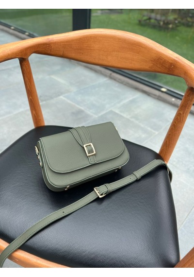 Mft Leather Hakiki Deri Kadın Çanta Viola 1524 Flother Mat Haki