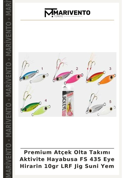 Premium Atçek Olta Takımı Aktivite Hayabusa Fs 435 Eye Hirarin 10gr Lrf Jig Suni Yem