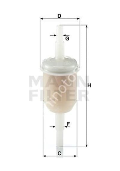 Mann Wk31/2 Şeffaf Benzin Ara Filtre Küçük Tip Üniversal 10 Lu Paket