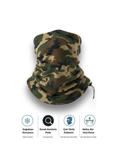 Sıngle Sword 2 Li Set Unisex Kışlık Polar Boyunluk & Bere Olan Çok Amaçlı Soğuk Hava Koruması 0//y.t Y.tsk - 812958316 Y.tsk