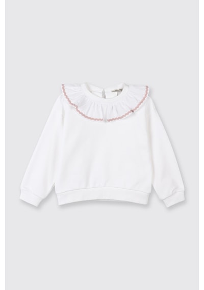 Panço Kız Çocuk Sweatshirt Beyaz