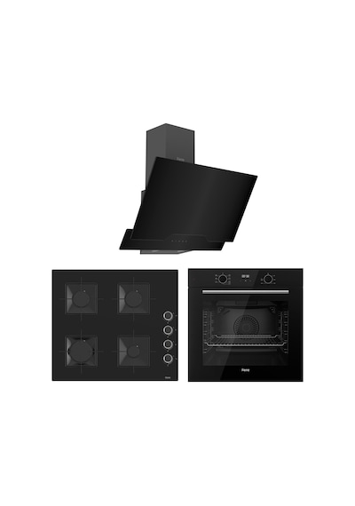 Ferre Flowart Ventora Pro Siyah 3'lü  QBL63CS-SS205-D063 Ankastre Set