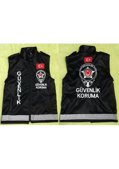 Özel Güvenlik Yeleği Satınal,yazıları Nakış İşlemeli Silinmez. Siyah