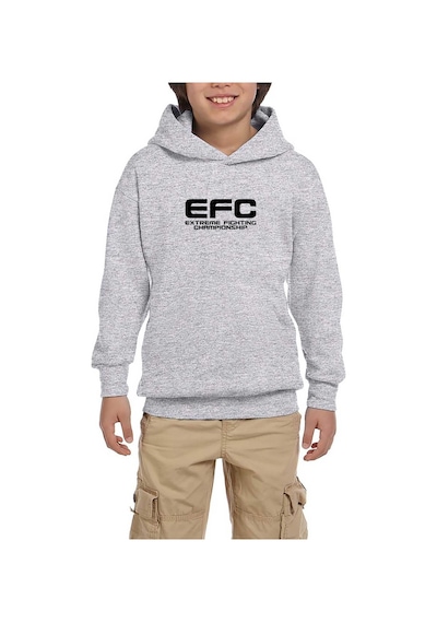 Zepplin Giyim EFC Type Gri Çocuk Kapşonlu Sweatshirt Gri