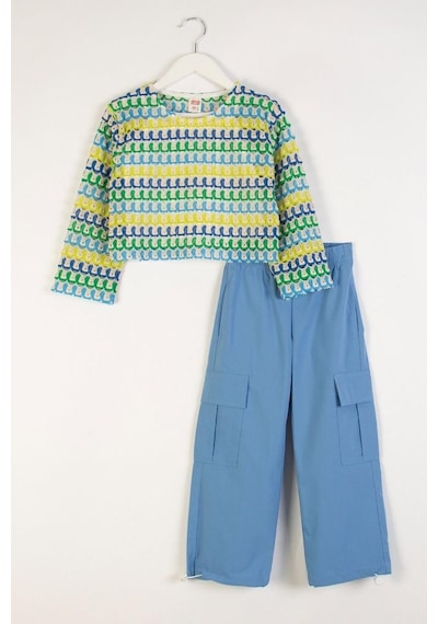 Dmb Kids Kız 3 Lu Pant Takım 25ydmb0587 Mavi